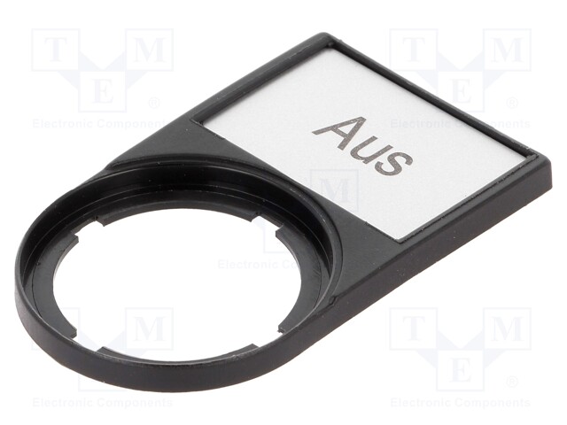 Bezel with description label; RMQ-Titan; 30x50mm