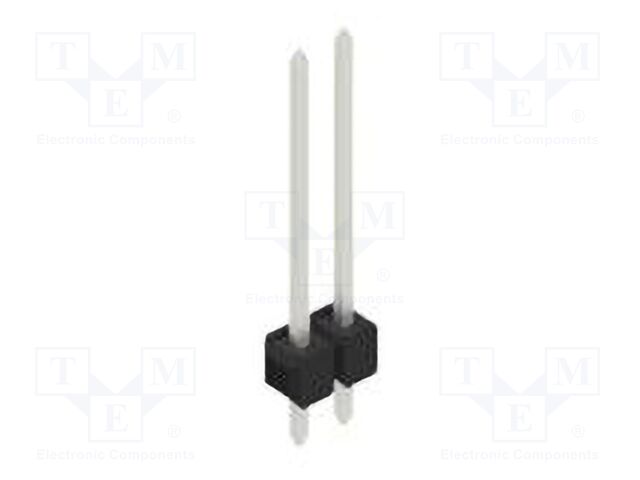 Connector: pin strips; pin header; male; PIN: 2; 2.54mm; THT; 1x2