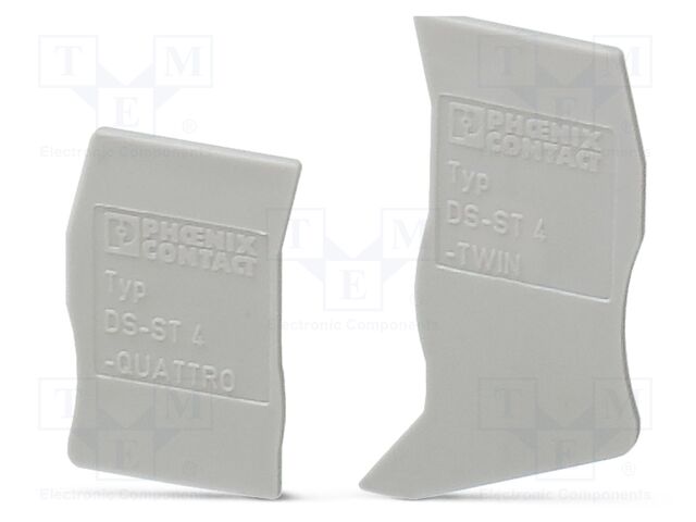 End piece; L: 36.5mm; H: 87mm; Body: grey