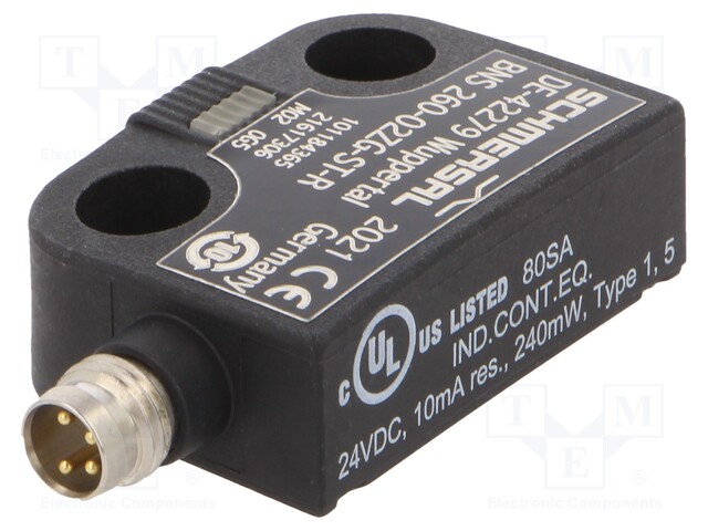 Safety switch: magnetic; Series: BNS 260; Contacts: NC x2; IP67