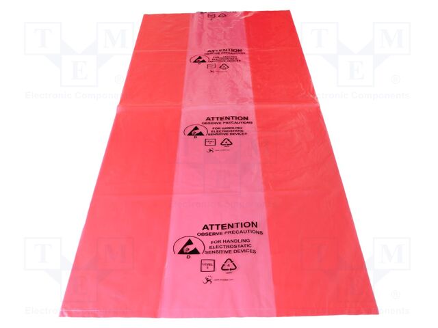 Waste bag; ESD; 450x735x990mm; Thk: 32.5um; 110l; 100pcs; pink