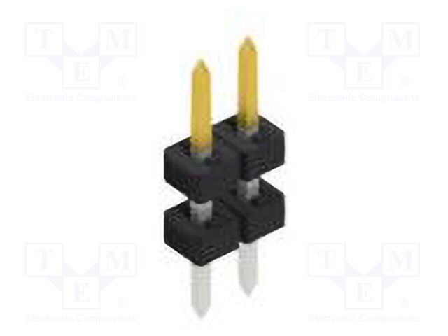 Connector: pin strips; pin header; male; PIN: 2; 2mm; THT; 1x2; 100V