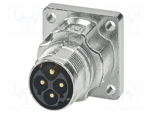 Connector: M17; socket; M17 PRO; PIN: 4; 630V; 25A; IP67; 3+PE