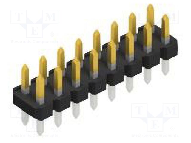 Connector: pin strips; pin header; male; PIN: 16; 2.54mm; THT; 2x8