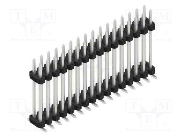 Connector: pin strips; pin header; male; PIN: 32; 2mm; SMT; 2x16