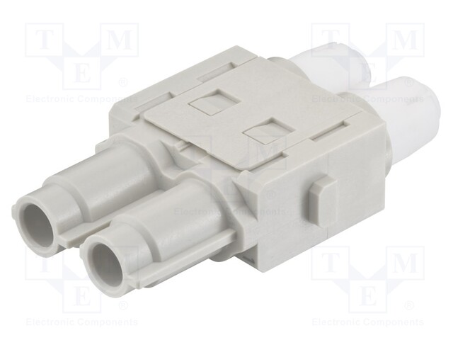 Connector: HDC; module; male; Han-Modular®; PIN: 2; w/o contacts