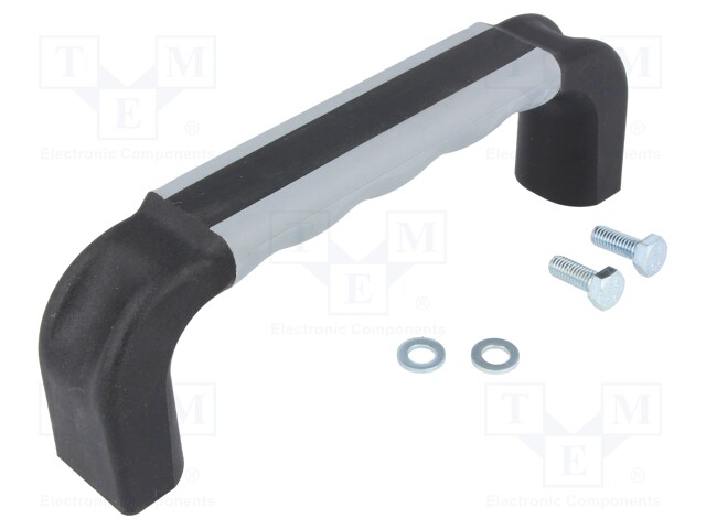 Handle; Mat: polyamide; black; H: 54.5mm; L: 173.6mm; W: 28.6mm