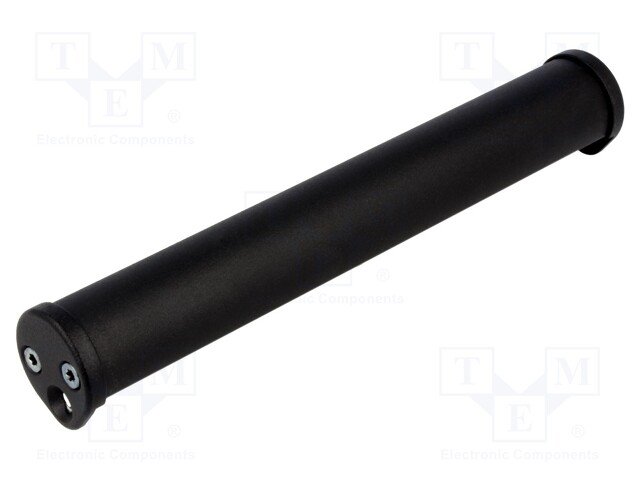 Handle; Mat: aluminium; black; H: 34.5mm; L: 206mm; Ø: 30mm