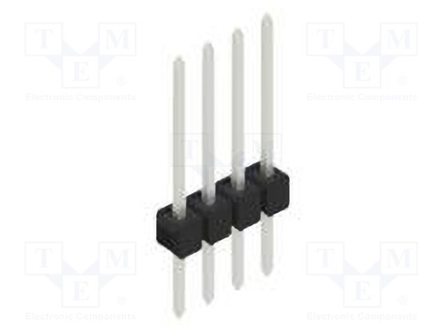 Connector: pin strips; pin header; male; PIN: 4; 2.54mm; THT; 1x4