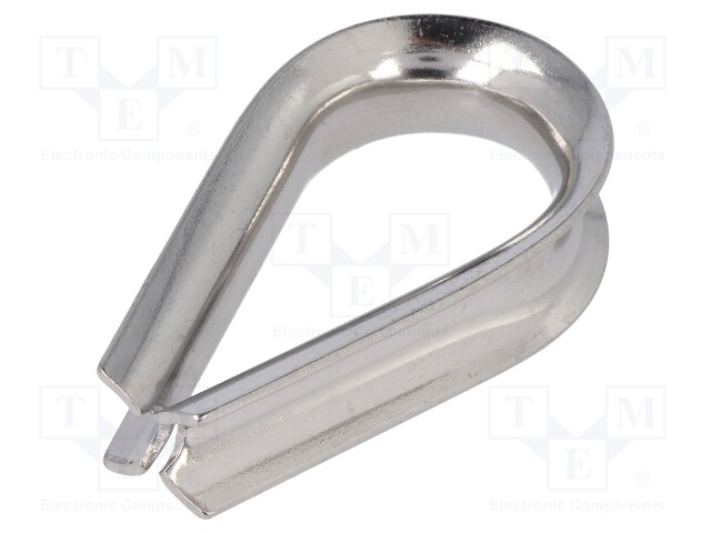 Thimble for rope; acid resistant steel A4; for rope; DIN6899