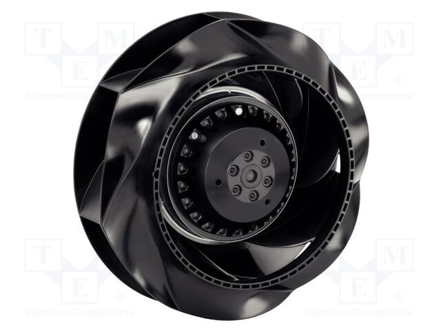 Fan: EC; radial; 230VAC; Ø252x122.5mm; ball; 3000rpm; IP00; 20AWG