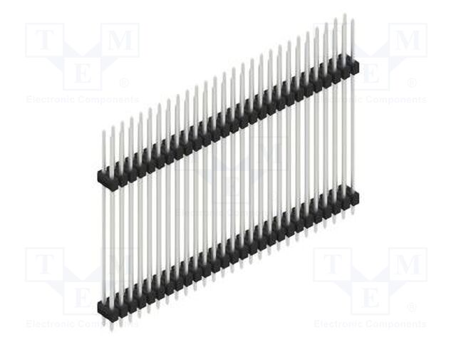 Connector: pin strips; pin header; male; PIN: 54; 2.54mm; THT; 2x27