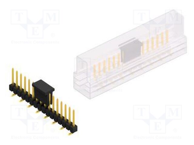 Connector: pin strips; pin header; male; PIN: 16; 2.54mm; SMT; 1x16