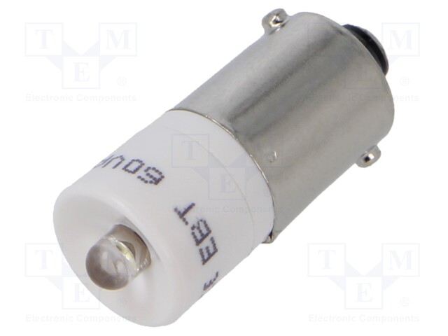 Indicator: LED; BA9S,T10; white; plastic; 60VAC; 60VDC; -20÷60°C