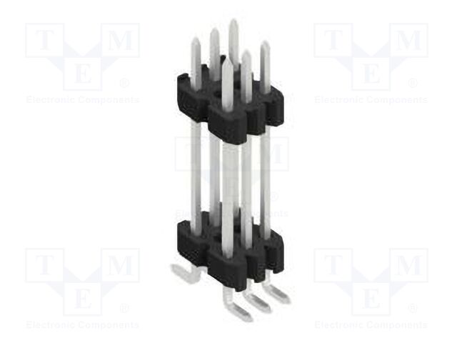 Connector: pin strips; pin header; male; PIN: 6; 1.27mm; SMT; 2x3