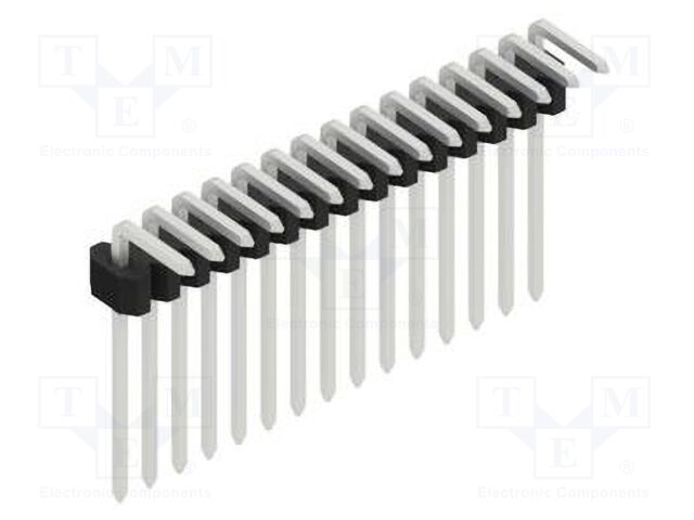 Connector: pin strips; pin header; male; PIN: 15; 1.27mm; THT; 1x15