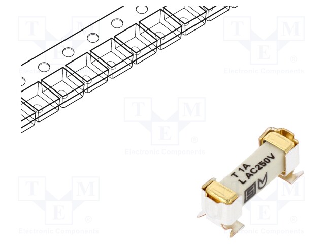 Fuse: fuse; time-lag; 1A; 250VAC; 125VDC; SMD; ceramic; UMZ 250