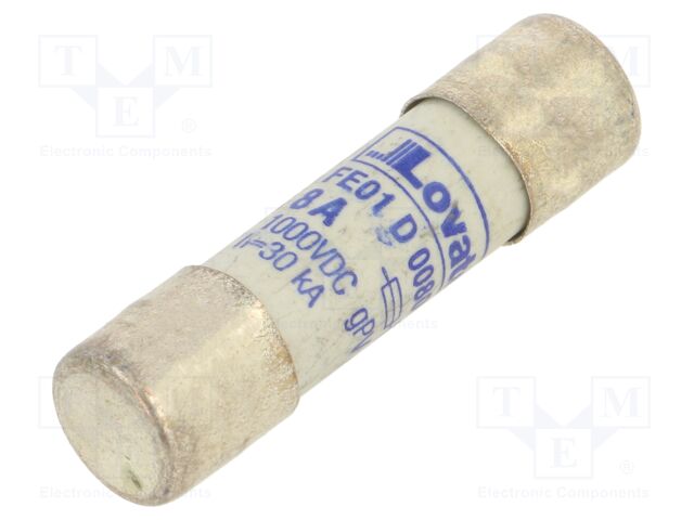 Fuse: fuse; 8A; 1kVDC; gPV; 10x38mm