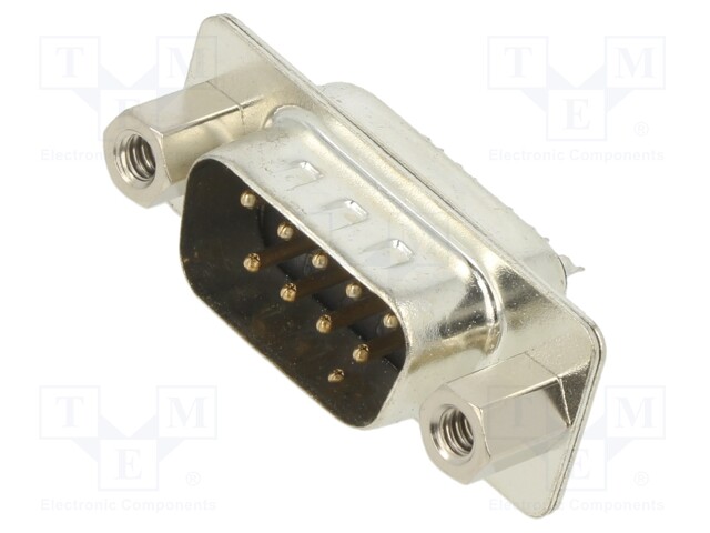 D-Sub; PIN: 9; plug; male; stamped and formed contacts; soldering