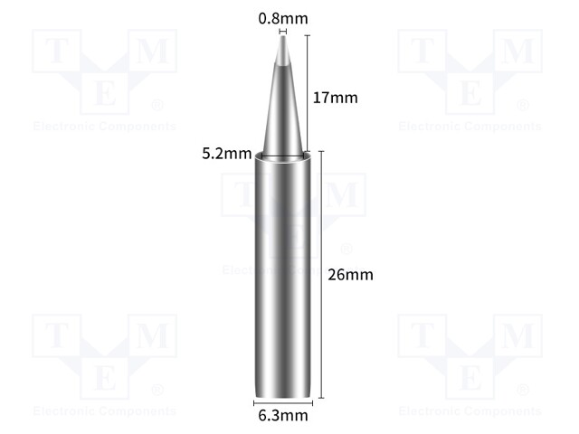 Tip; chisel; 0.8mm; for soldering station