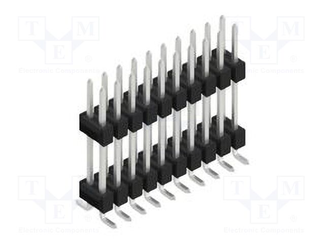 Connector: pin strips; pin header; male; PIN: 20; 2.54mm; SMT; 2x10