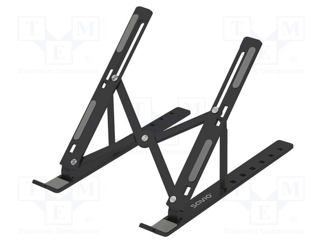 Stand; 18"; black; aluminium,rubber; 250x180x140mm; laptop,tablet