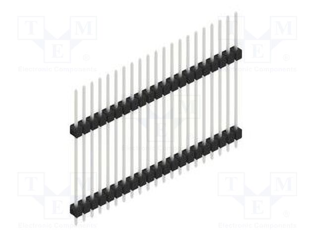 Connector: pin strips; pin header; male; PIN: 21; 2.54mm; THT; 1x21
