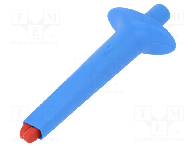 Clip-on probe; crocodile; blue; 9.2mm; L: 90.2mm