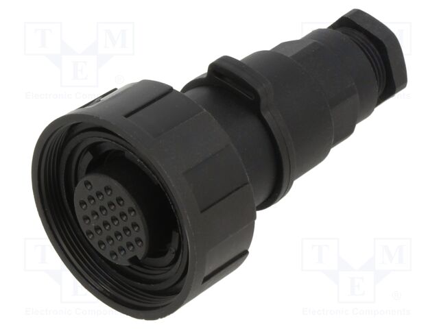 Connector: circular; plug; female; PIN: 25; 1A; 50V; w/o contacts