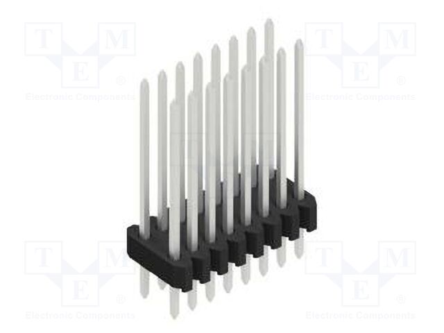 Connector: pin strips; pin header; male; PIN: 16; 1.27mm; THT; 2x8