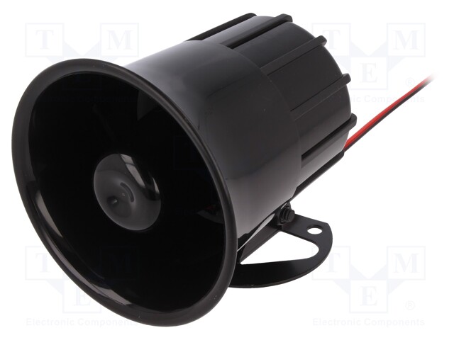 Sound transducer: siren; dynamic; 1 tone; 1200mA; Ø: 100mm; 12VDC