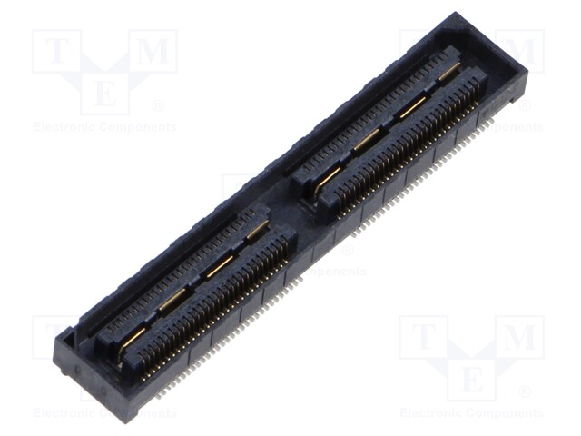 Mezzanine Connector, Ground Plane, Receptacle, 0.5 mm, 2 Rows, 120 Contacts, Surface Mount