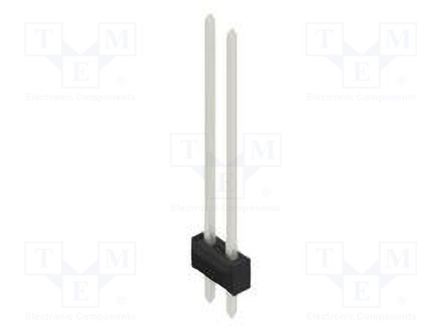 Connector: pin strips; pin header; male; PIN: 2; 2.54mm; THT; 2x1