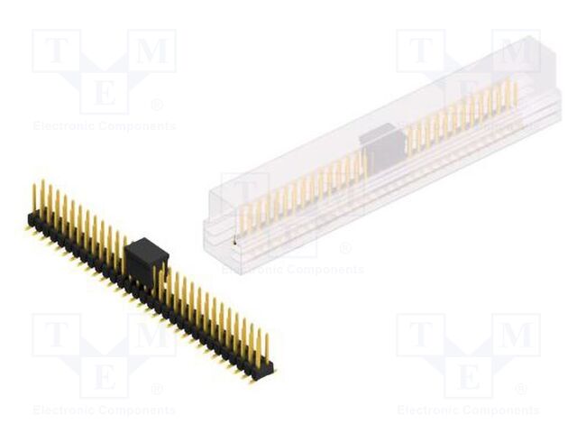 Connector: pin strips; pin header; male; PIN: 62; 2.54mm; SMT; 2x31