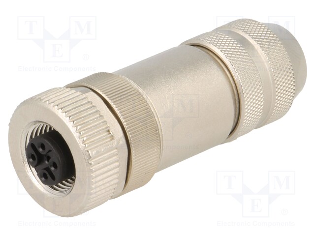 Plug; M12; PIN: 5; female; B code-Profibus; for cable; IP67; 0.34mm2