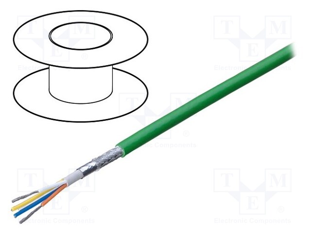 Wire; industrial Ethernet,PROFINET; 5e; stranded; Cu; 4x22AWG
