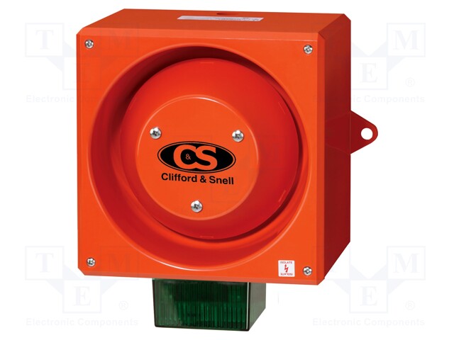 Signaller: lighting-sound; 24VDC; siren,flashing light; IP65