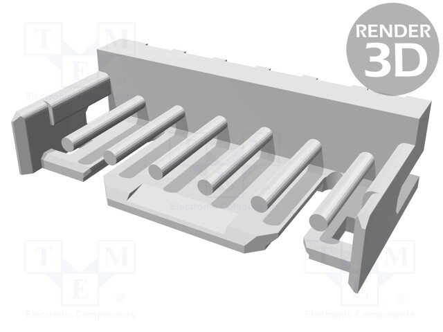 Socket; wire-board; male; PIN: 6; THT; on PCBs; 4A; tinned; straight