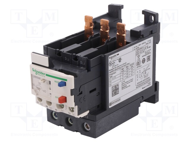 Thermal relay; Series: TeSys D; Leads: screw terminals; 30÷40A