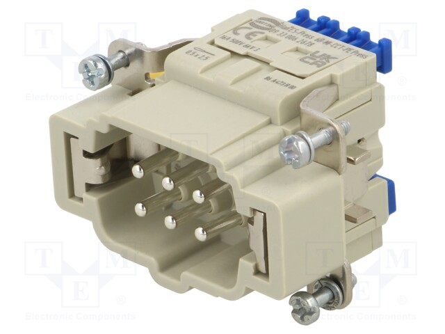 Connector: HDC; male; Han® ES; PIN: 6; size 6B; snap-on (ES Press)