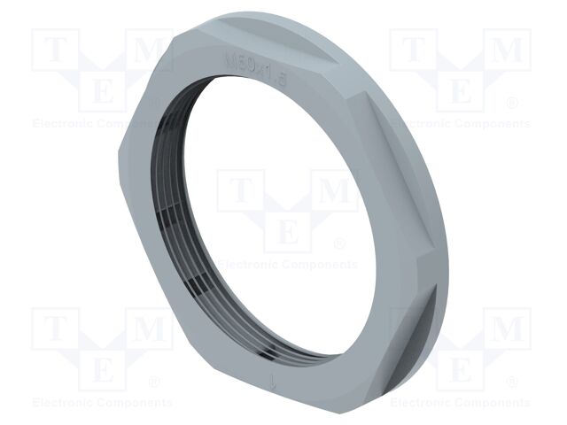 Nut; M50; polyamide; 60mm; grey; Thread: metric; Pitch: 1.5; Entrelec