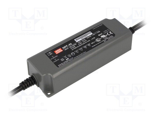Power supply: switched-mode; LED; 40.08W; 12VDC; 7.2÷12VDC; 3.34A
