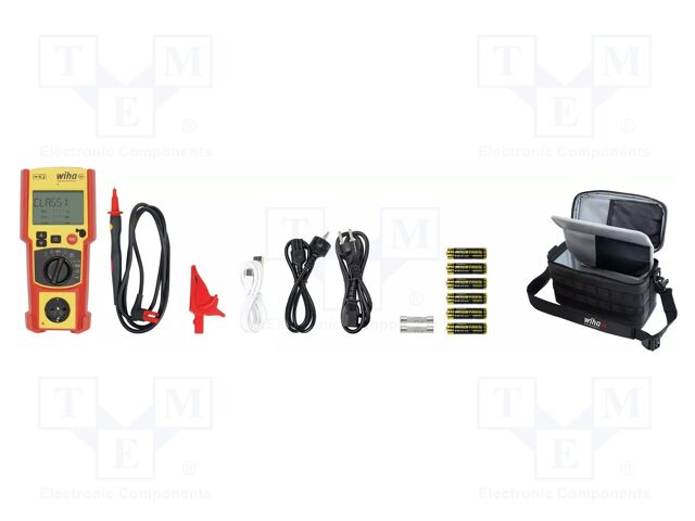 Meter: safety analyzer; LCD; VAC: 5÷270V; 50Hz; 0.1÷19.99MΩ; USB