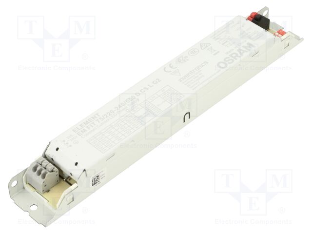 Power supply: switching; LED; 75.6W; 90÷216VDC; 350÷550mA; IP20