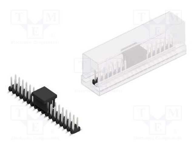 Connector: pin strips; pin header; male; PIN: 36; 2mm; SMT; 2x18
