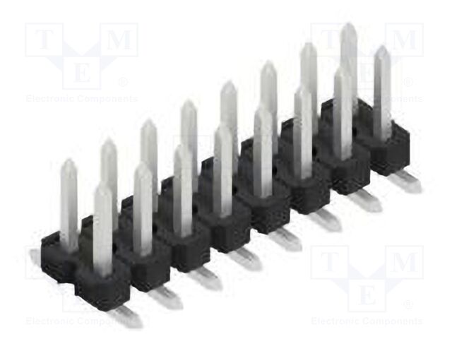 Connector: pin strips; pin header; male; PIN: 16; 2.54mm; SMT; 2x8