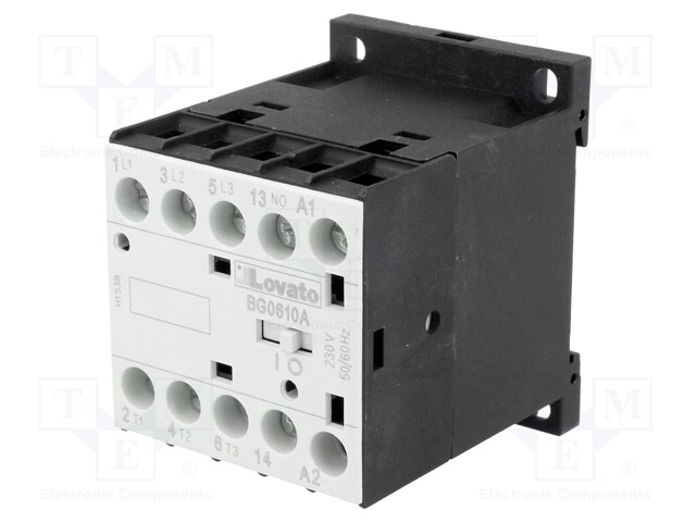 Contactor: 3-pole; NO x3; Auxiliary contacts: NO; 230VAC; 6A; DIN