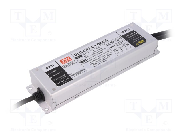 Power supply: switched-mode; Communication: DALI; LED; 240W; 1.75A
