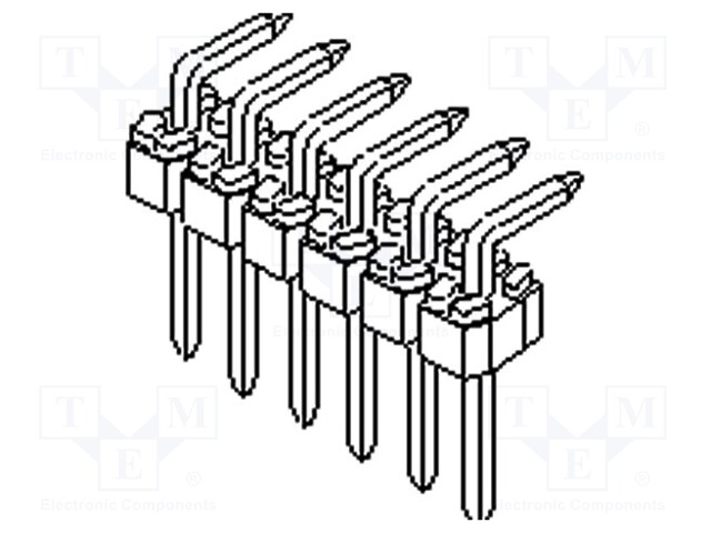 Pin header; pin strips; C-Grid III; male; PIN: 2; angled 90°; THT