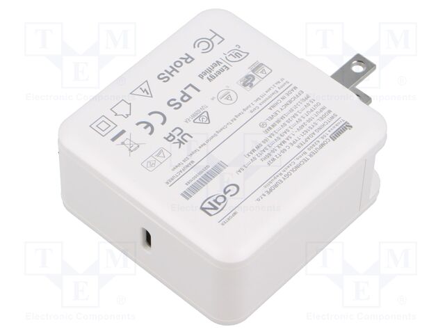 Power supply: switching; mains,plug; 5VDC,; 3A; 60W; Out: USB C
